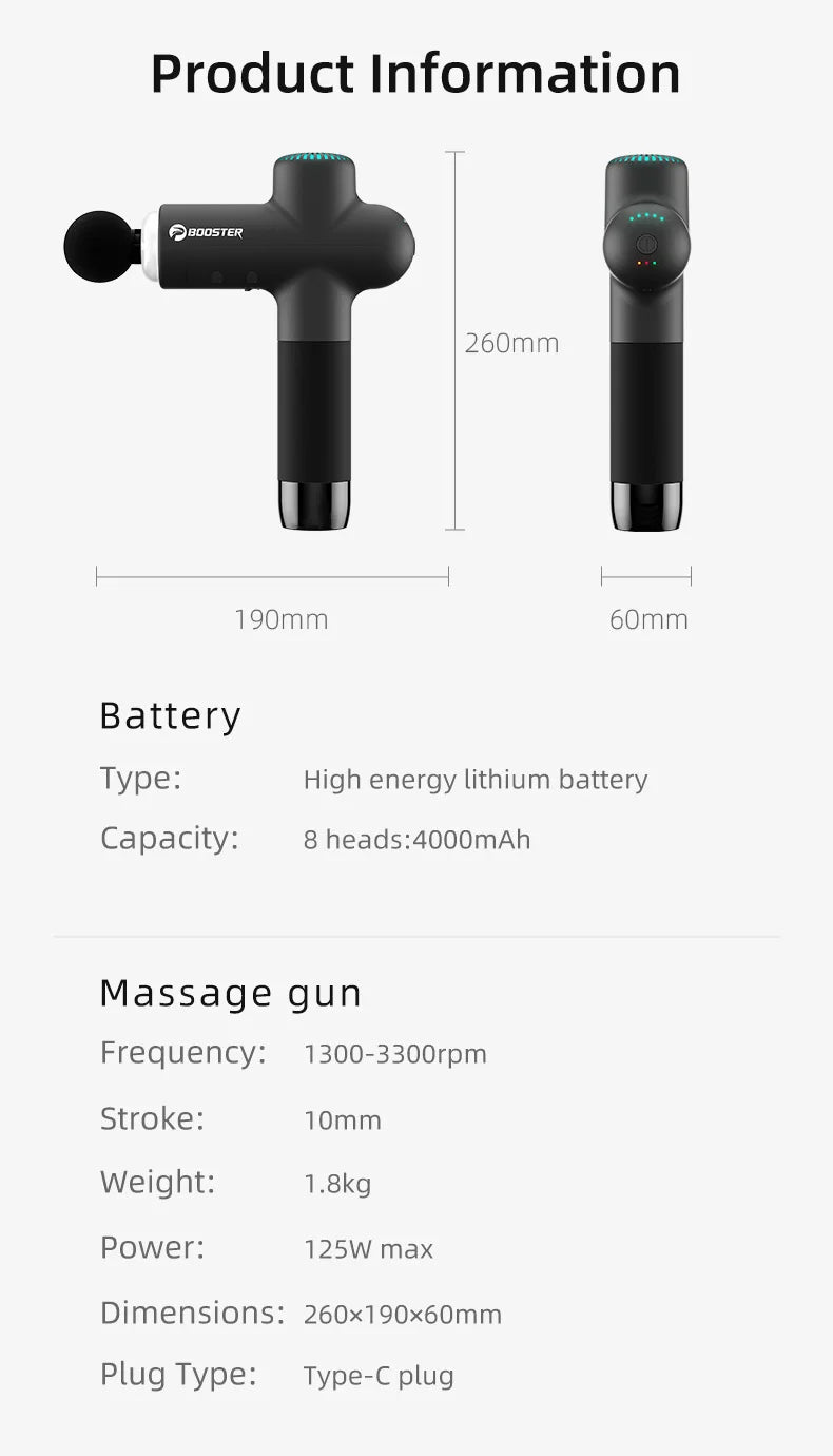 BoosterPro SmartHit Muscle Massage Gun